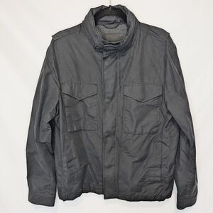 Banana Republic Black Water-Resistant Jacket, Bomber, Military, Men's Large